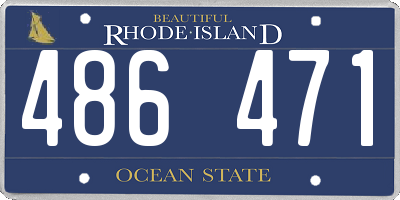 RI license plate 486471