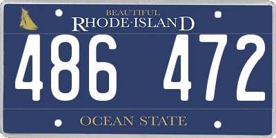 RI license plate 486472
