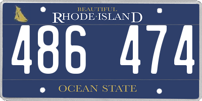 RI license plate 486474