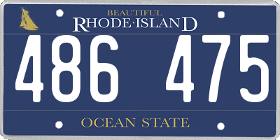 RI license plate 486475