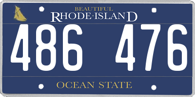 RI license plate 486476