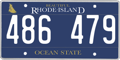 RI license plate 486479