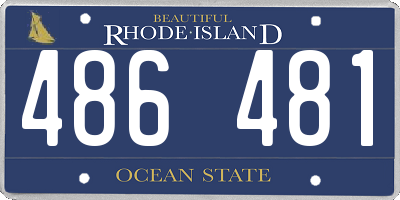 RI license plate 486481