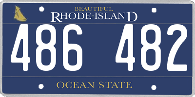 RI license plate 486482