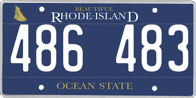 RI license plate 486483