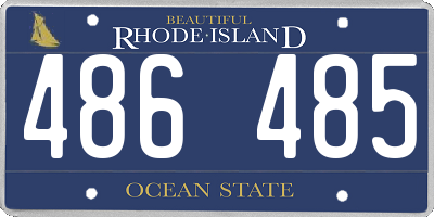 RI license plate 486485