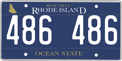 RI license plate 486486