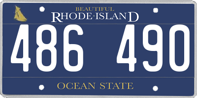 RI license plate 486490