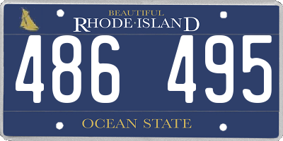RI license plate 486495