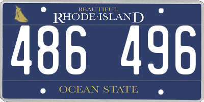 RI license plate 486496