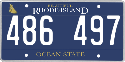 RI license plate 486497
