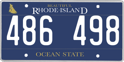 RI license plate 486498