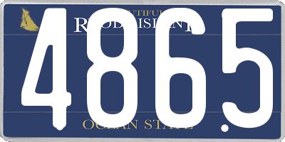 RI license plate 4865