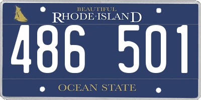 RI license plate 486501