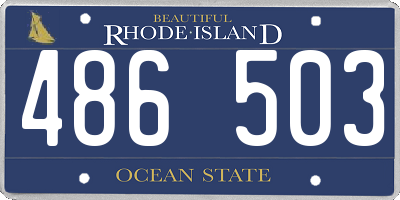 RI license plate 486503