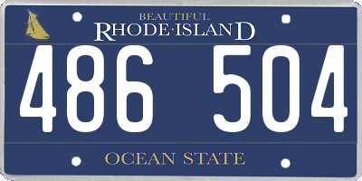 RI license plate 486504