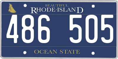 RI license plate 486505