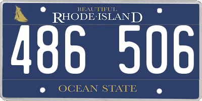 RI license plate 486506