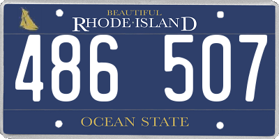 RI license plate 486507