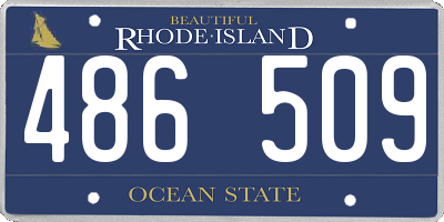 RI license plate 486509
