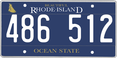 RI license plate 486512