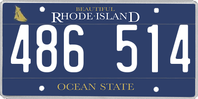 RI license plate 486514