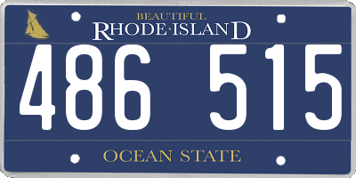 RI license plate 486515