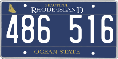 RI license plate 486516