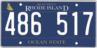 RI license plate 486517