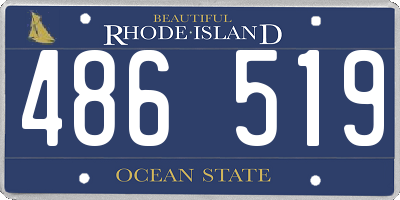 RI license plate 486519