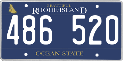 RI license plate 486520