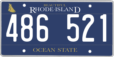 RI license plate 486521