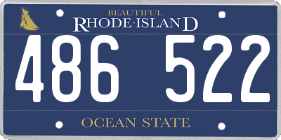 RI license plate 486522