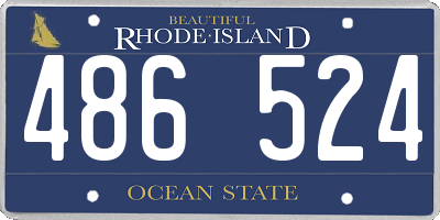 RI license plate 486524