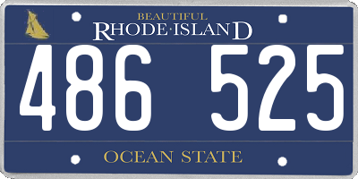 RI license plate 486525