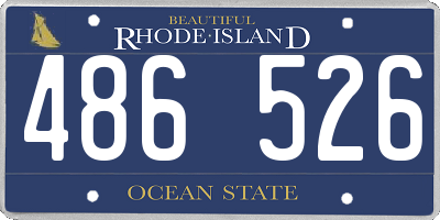 RI license plate 486526