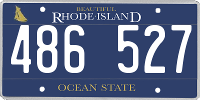 RI license plate 486527