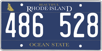 RI license plate 486528