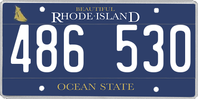 RI license plate 486530