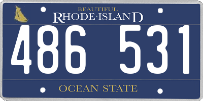RI license plate 486531