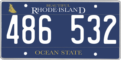 RI license plate 486532