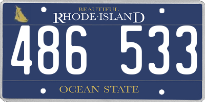 RI license plate 486533
