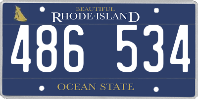 RI license plate 486534