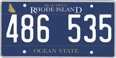 RI license plate 486535