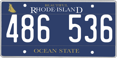 RI license plate 486536