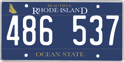RI license plate 486537