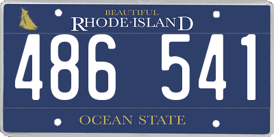 RI license plate 486541