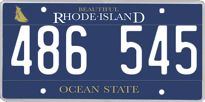 RI license plate 486545
