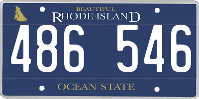 RI license plate 486546
