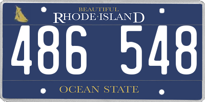 RI license plate 486548